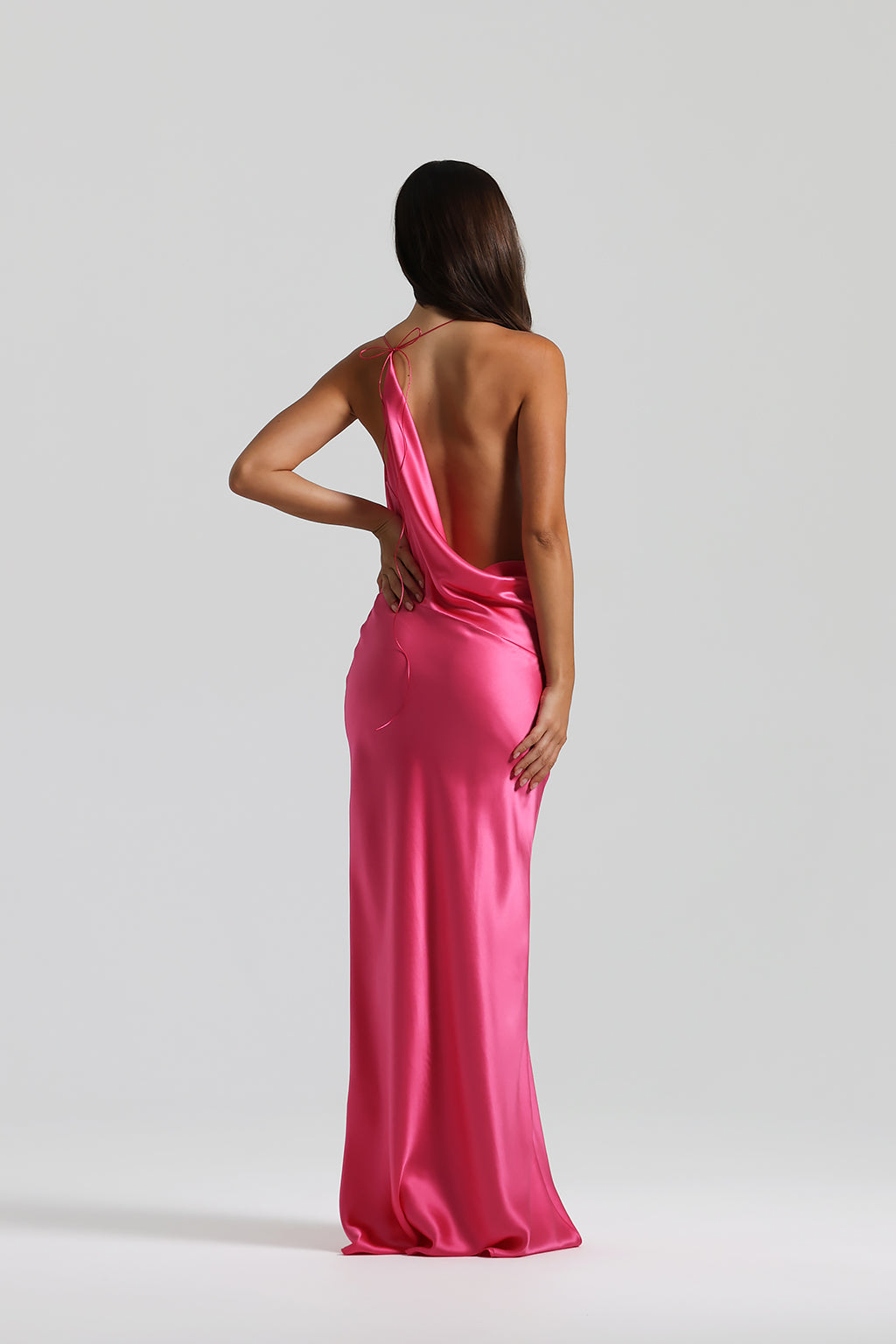 Silk Asymmetry Maxi Dress