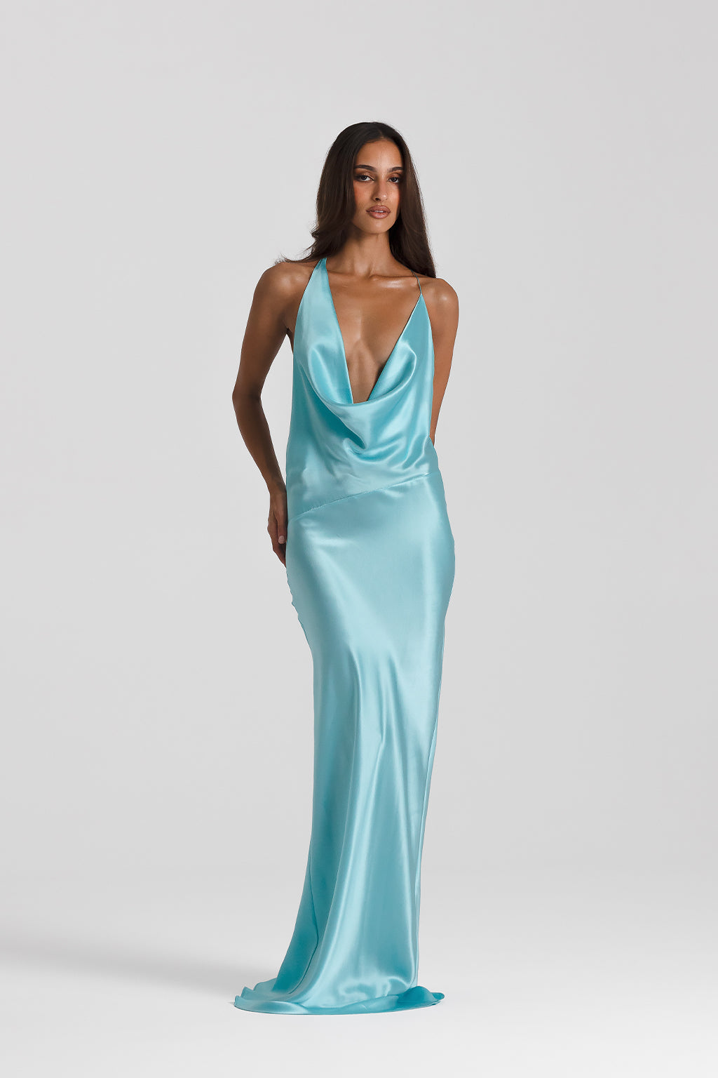 Silk Asymmetry Maxi Dress