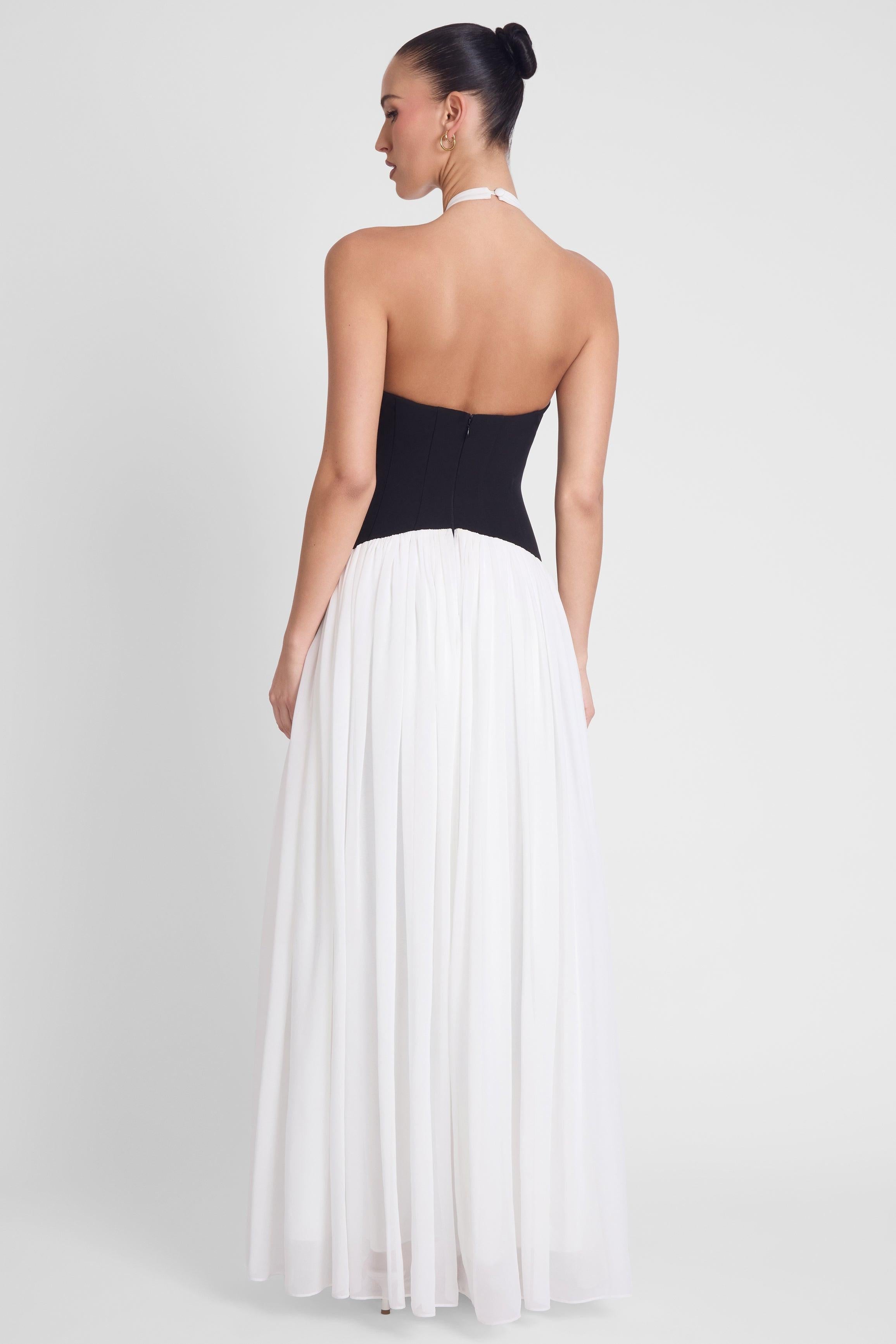 Noir Sculpt Halter Maxi