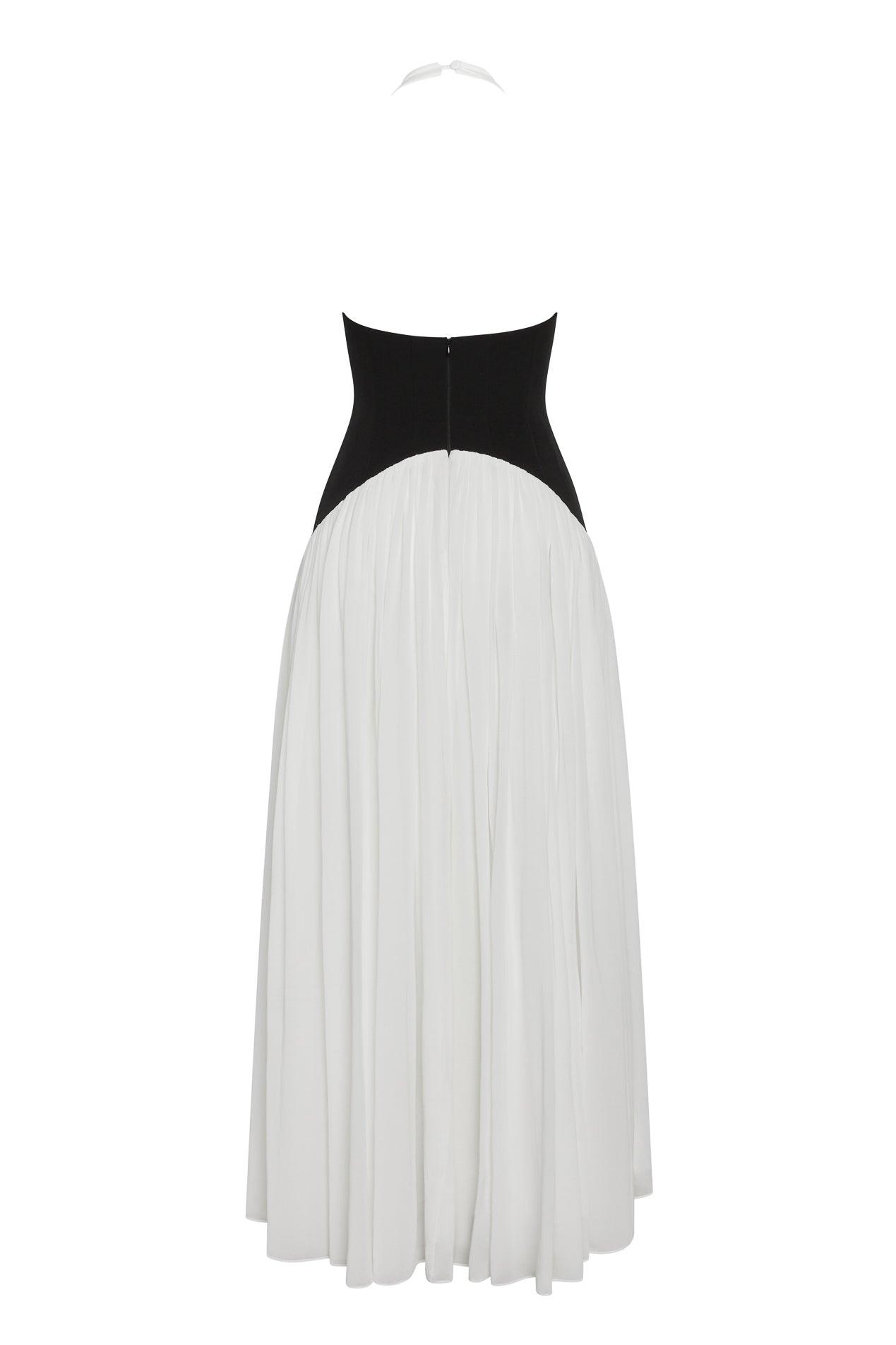 Noir Sculpt Halter Maxi