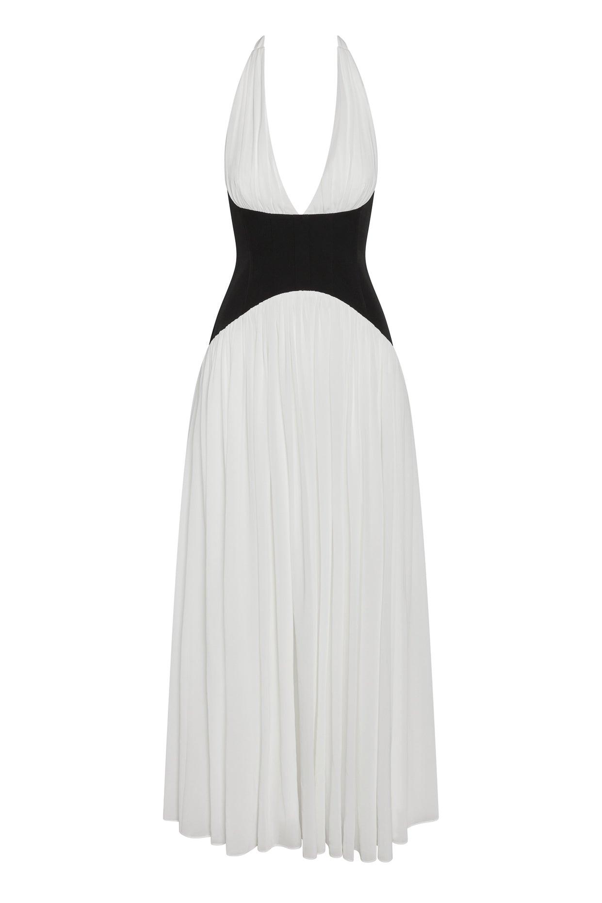 Noir Sculpt Halter Maxi