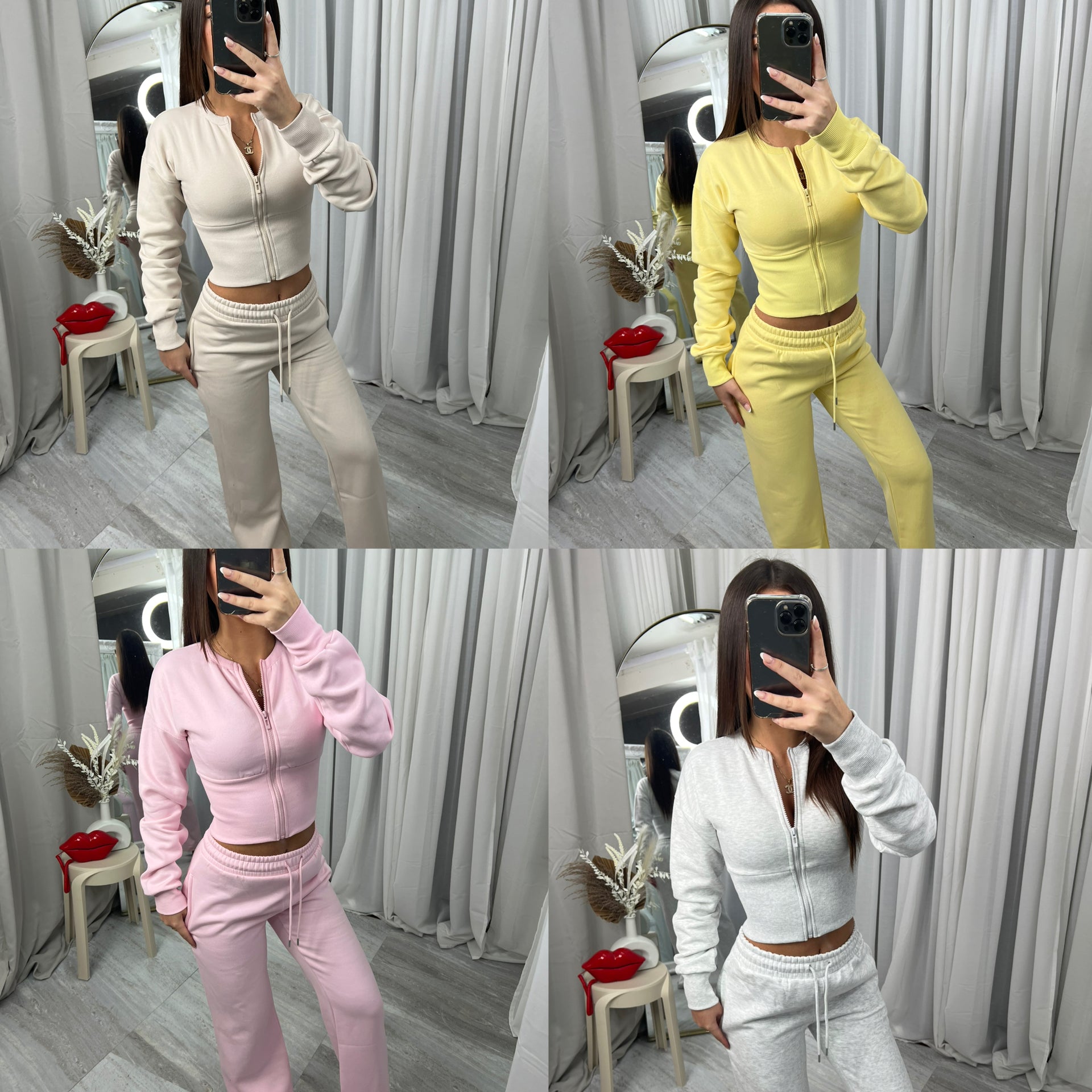 Wide Leg Zipped Tracksuit