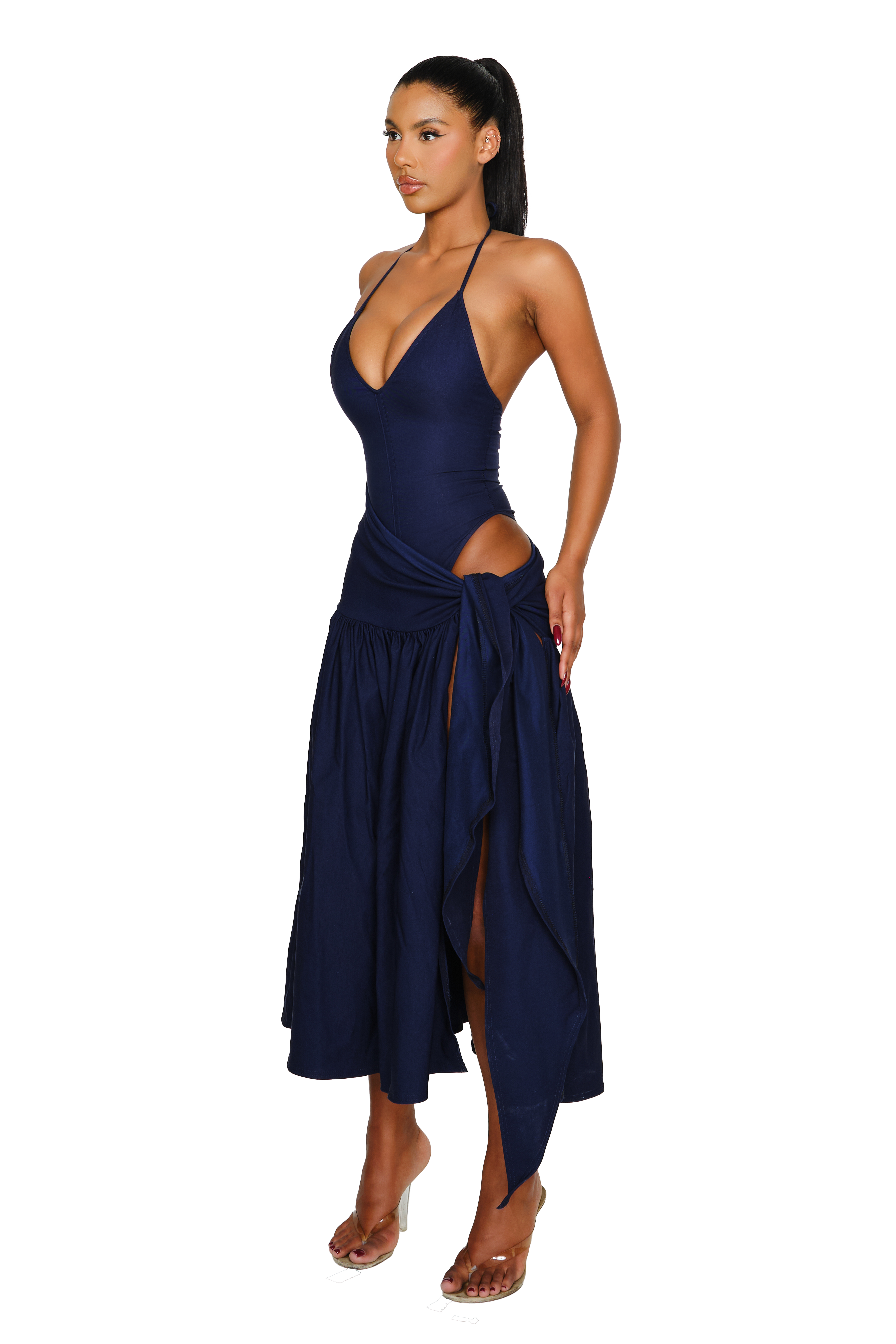 Mirage Halter Midi Dress