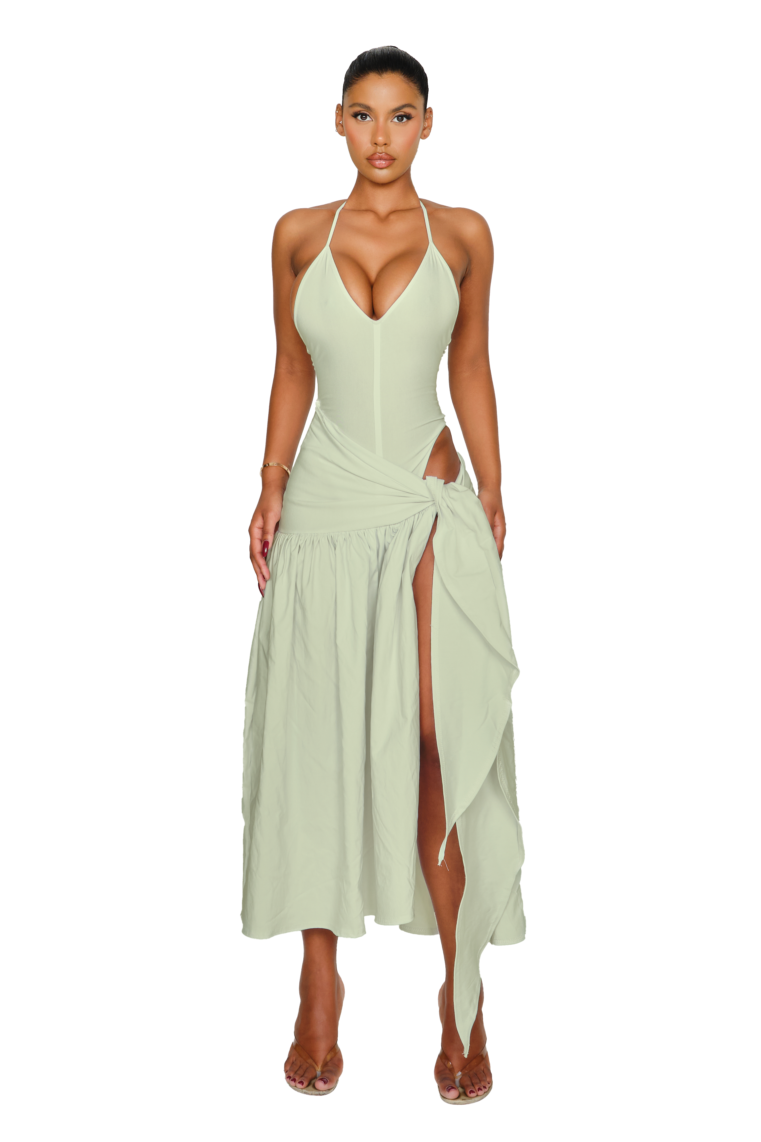 Mirage Halter Midi Dress