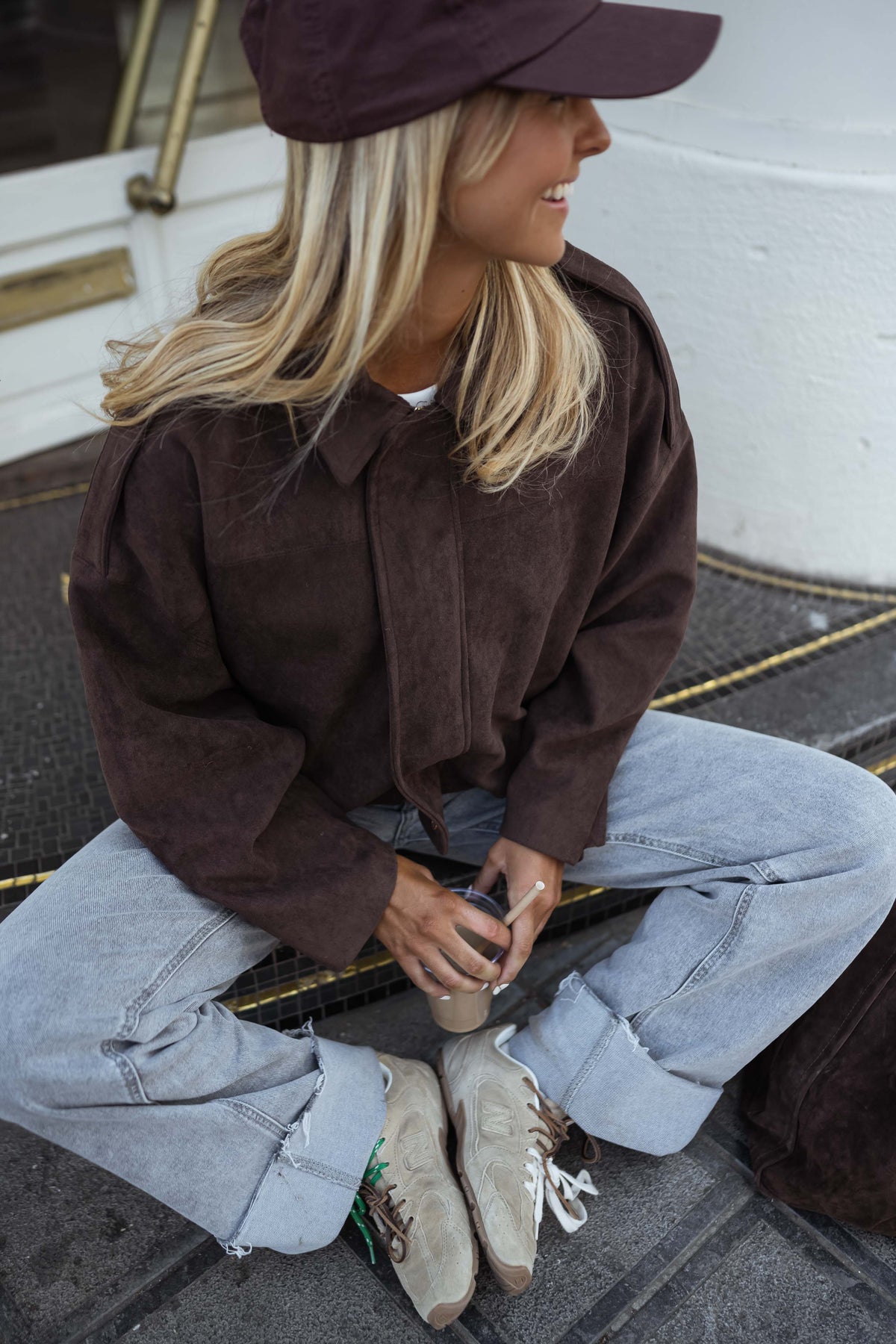 Suede Effect Jacket