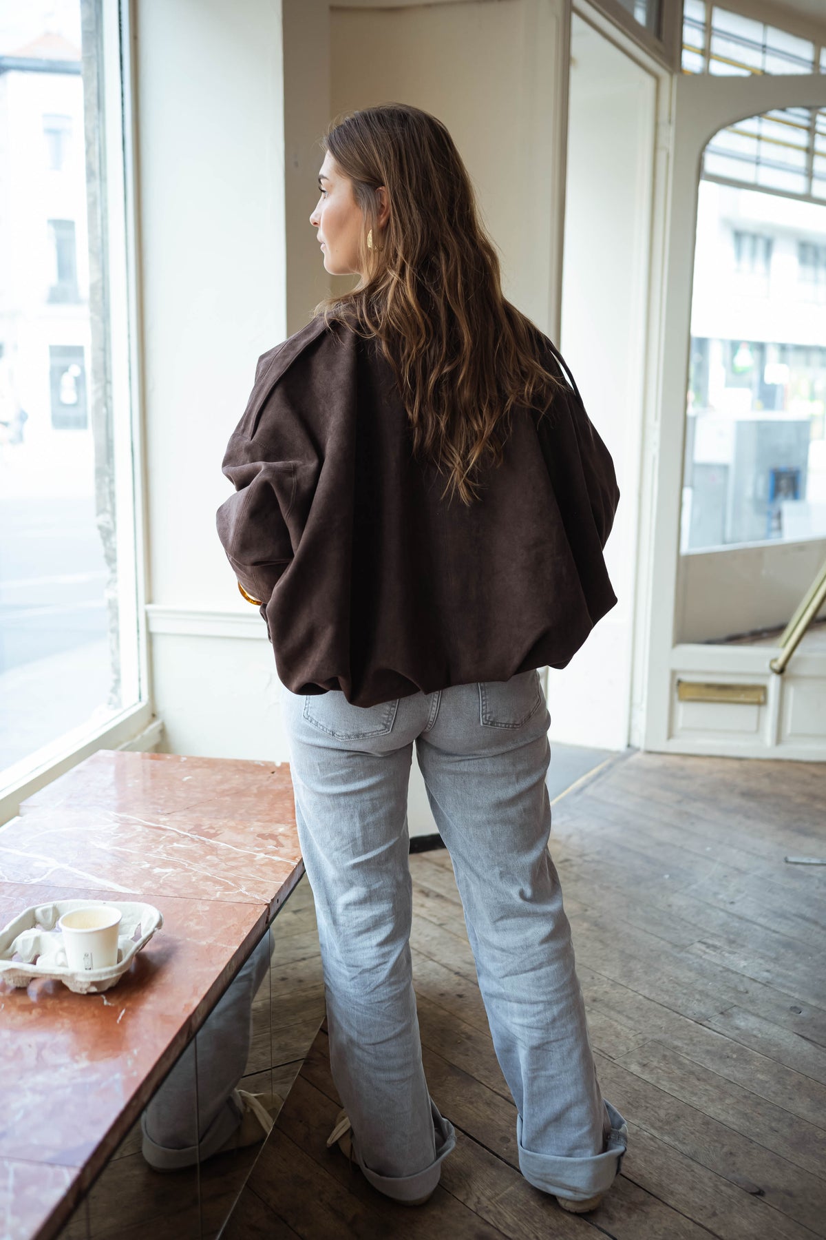 Suede Effect Jacket