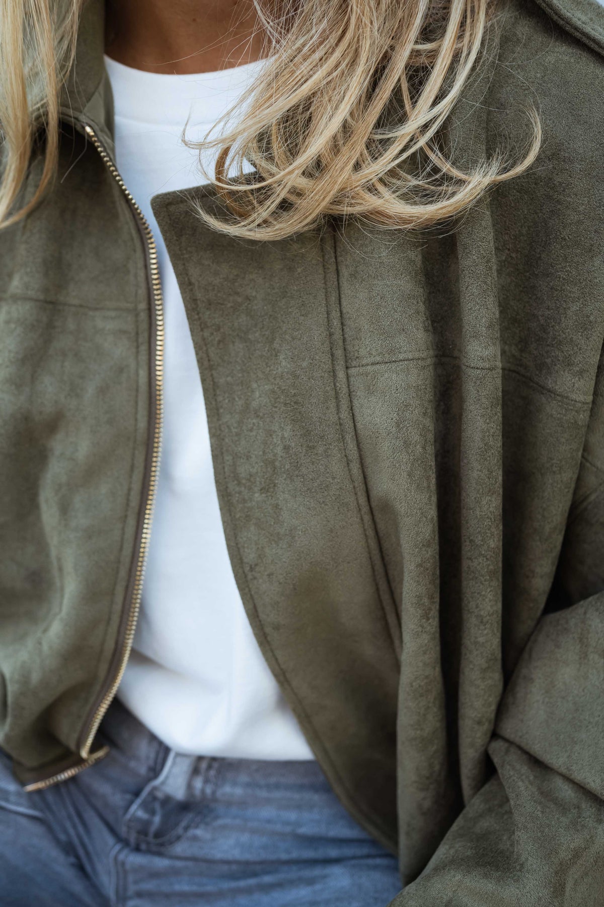 Suede Effect Jacket