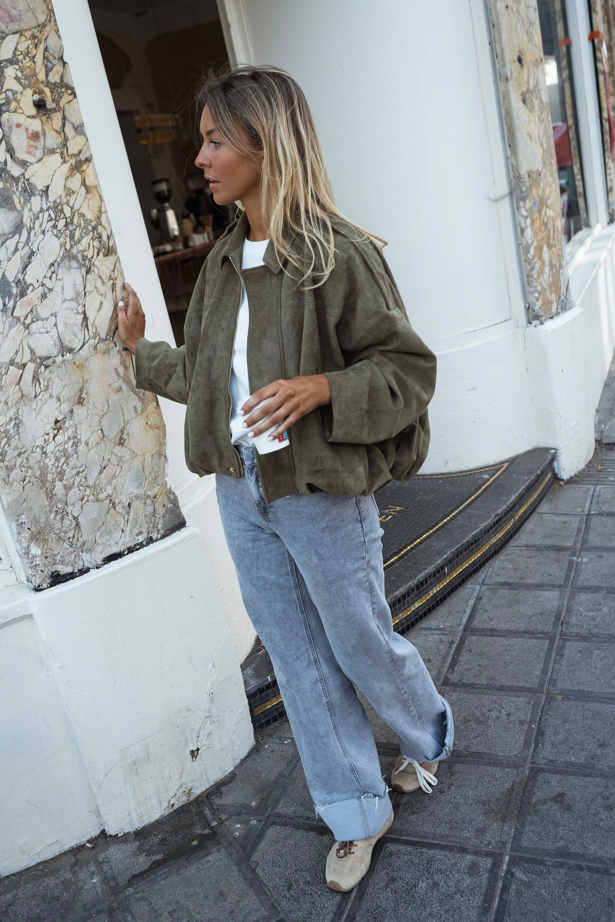 Suede Effect Jacket