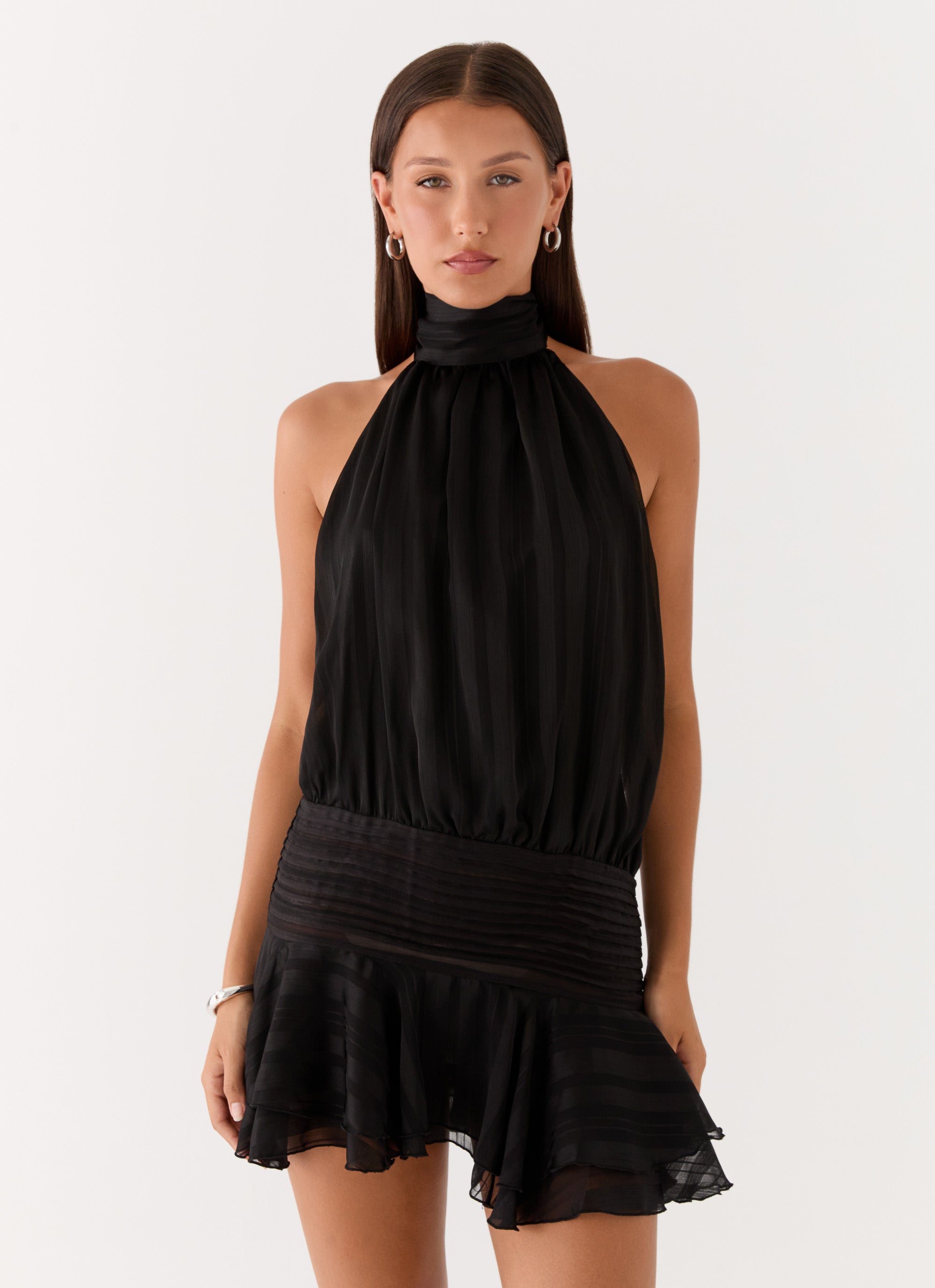 Solene Chiffon Mini Dress