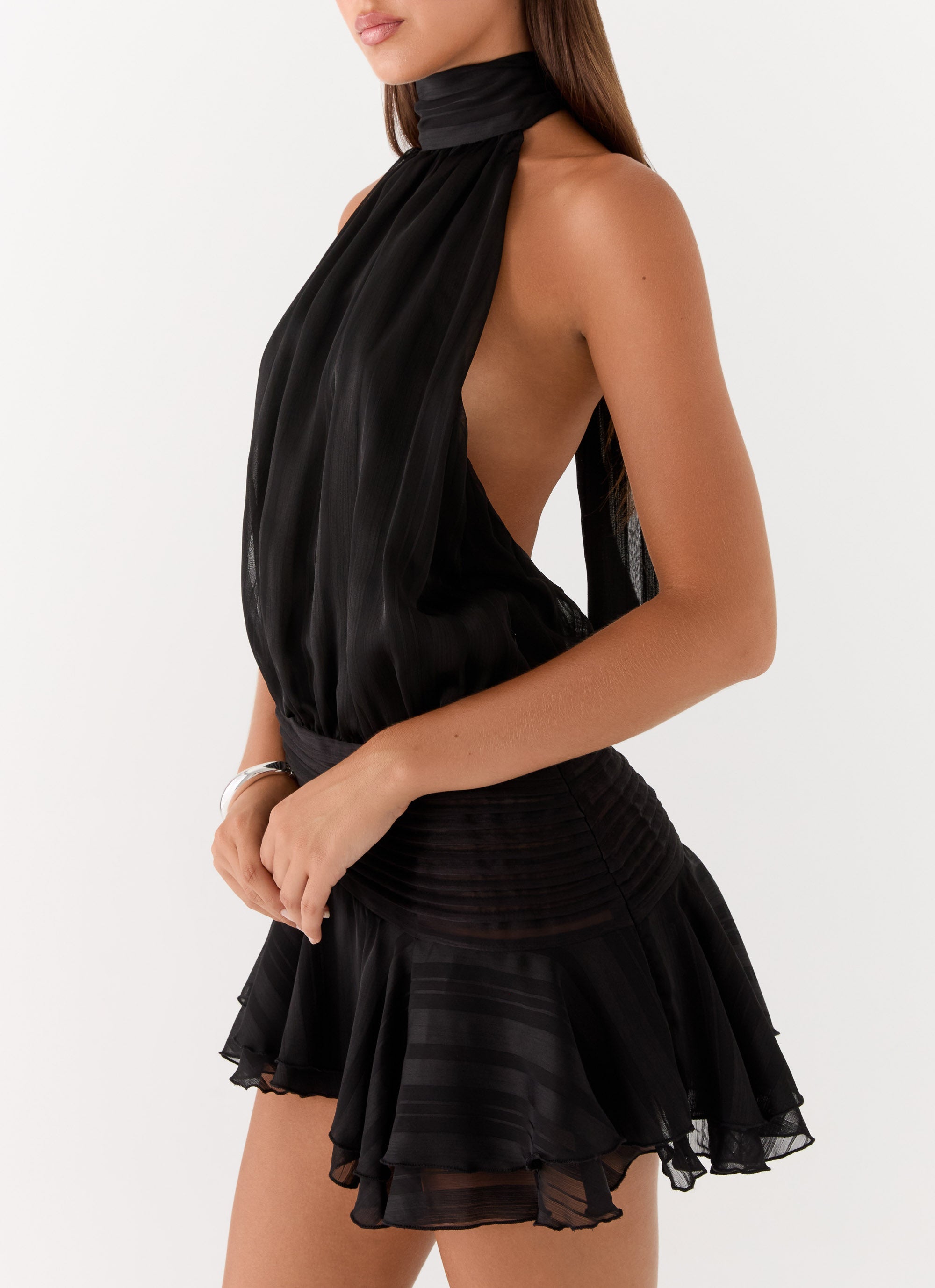 Solene Chiffon Mini Dress