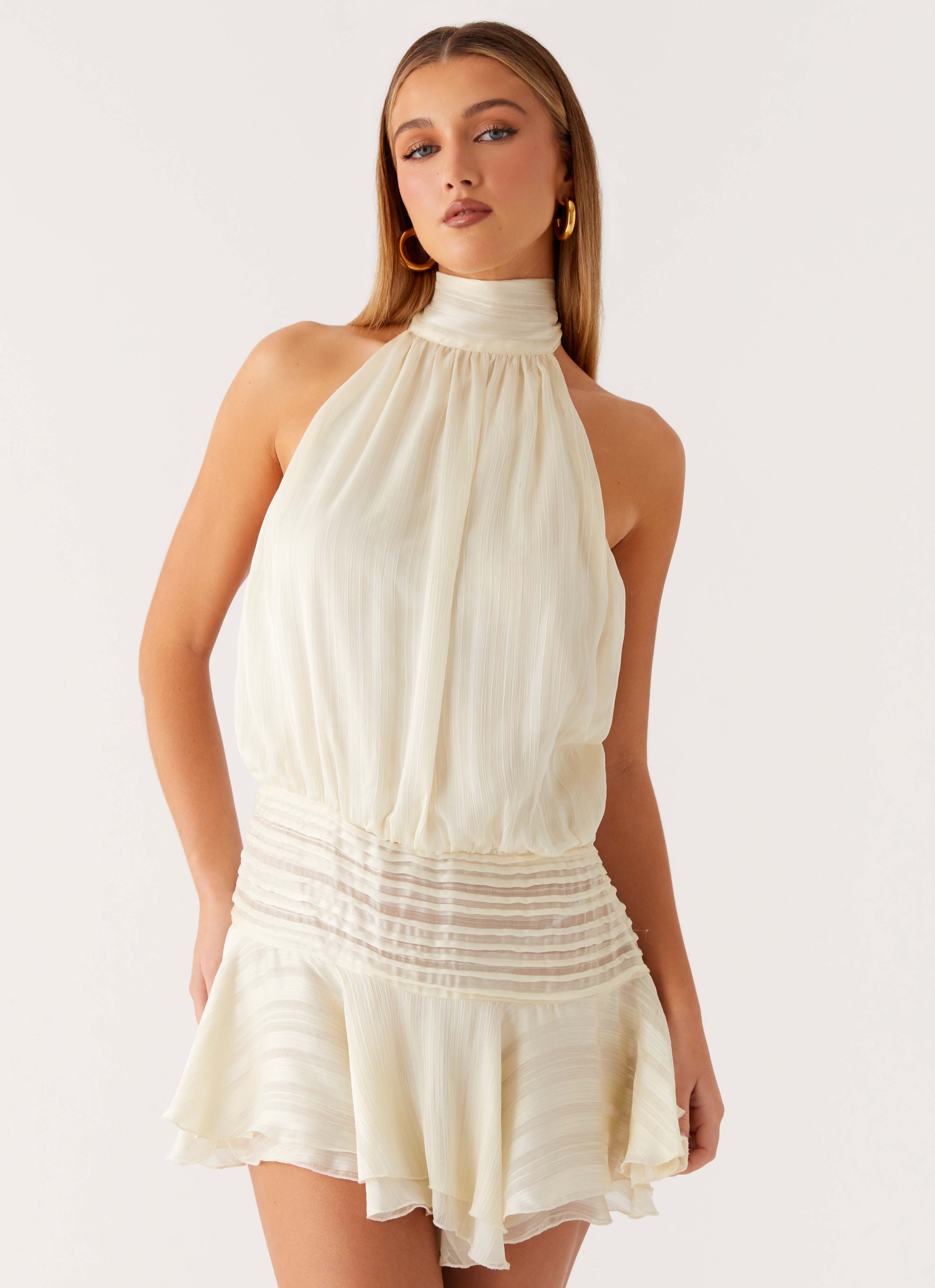 Solene Chiffon Mini Dress