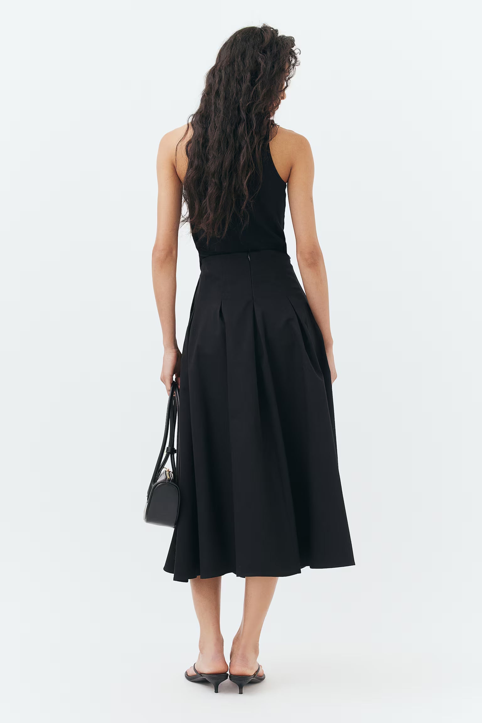 Ivanna Long Pleated Skirt