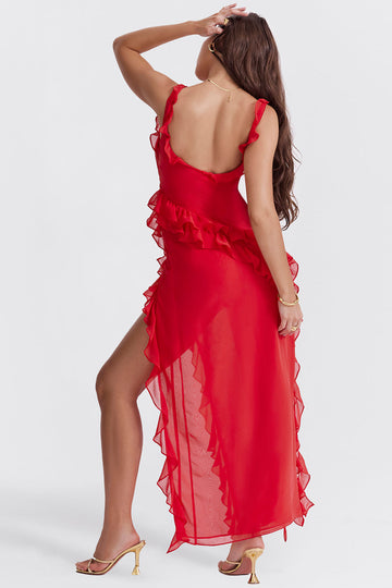 Ariela Ruffle Maxi Dress