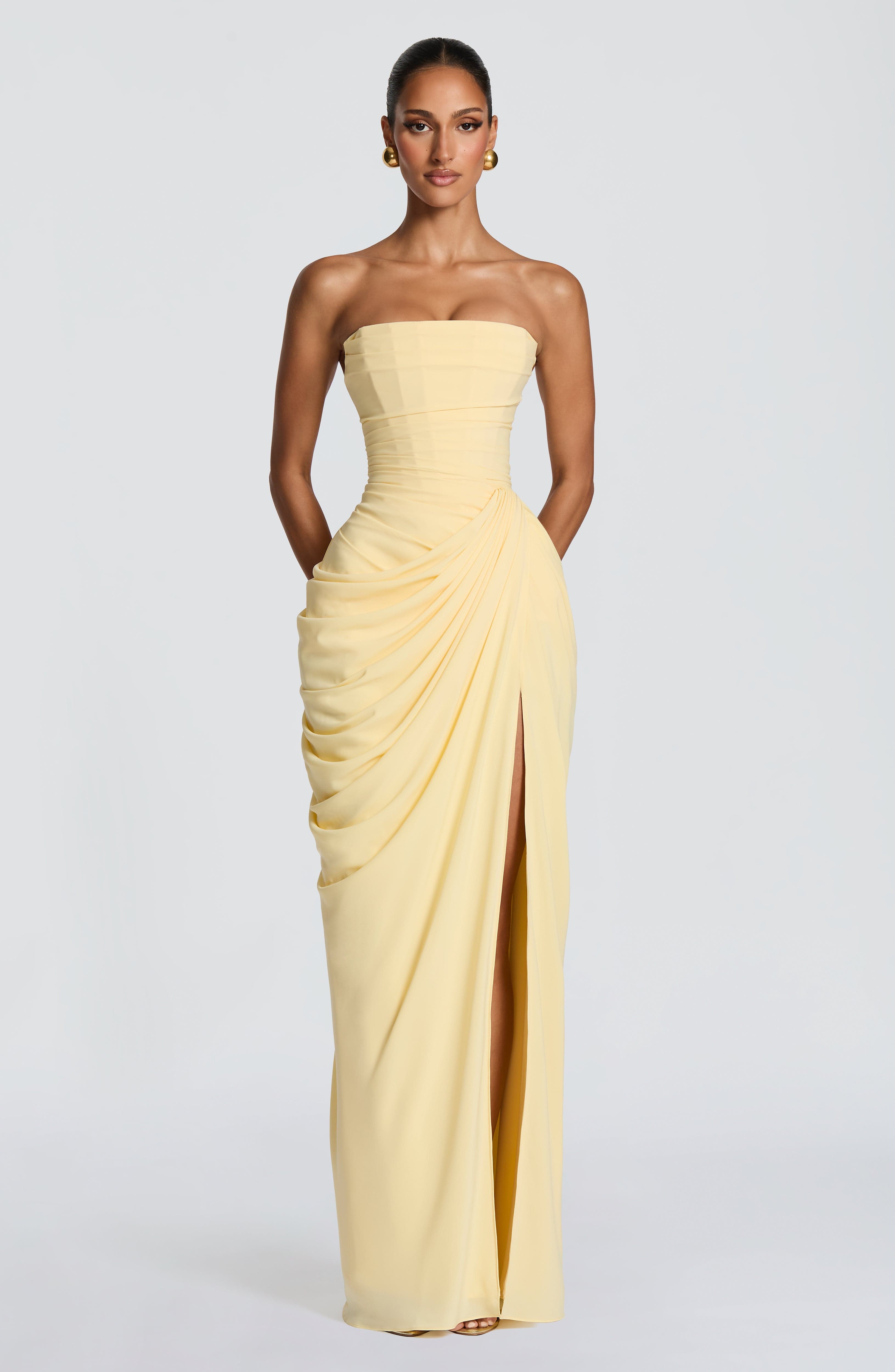 Cyrene Draped Maxi Dress