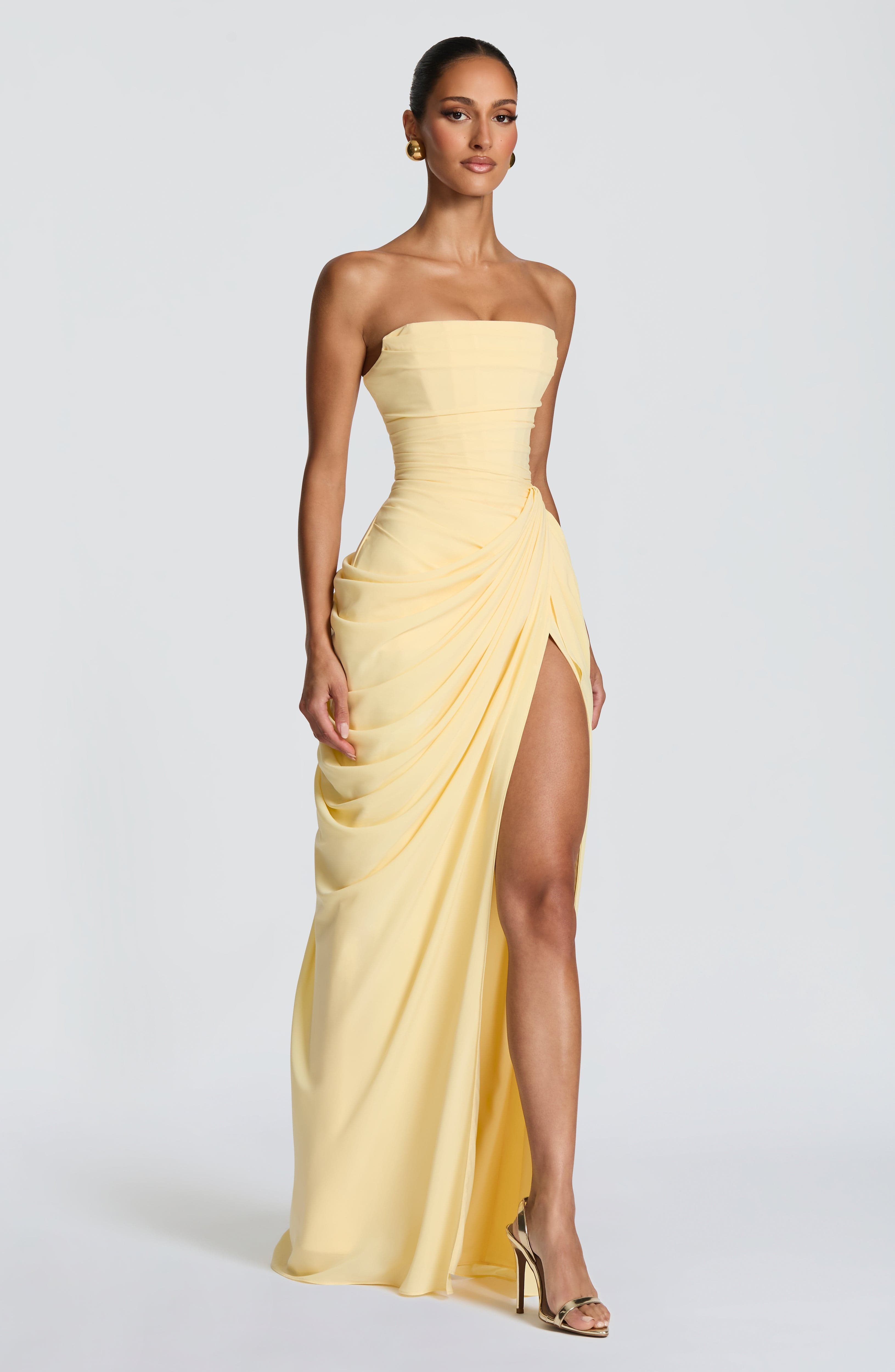 Cyrene Draped Maxi Dress