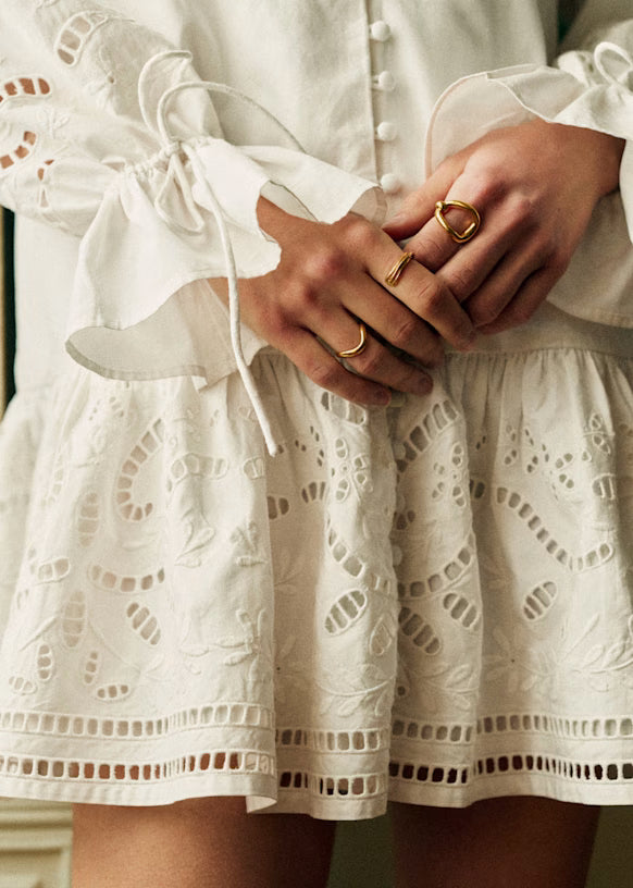 Elodie Embroidered Mini Dress