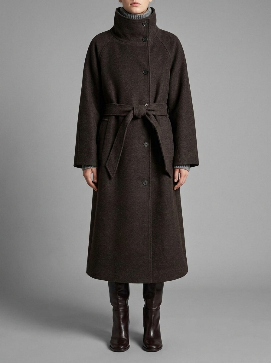 Belted Wool Coat | Serenelle