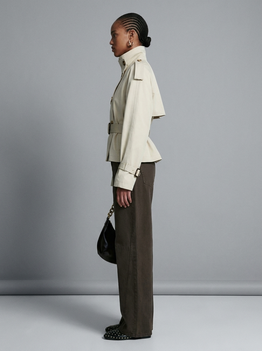 Cropped Belted Trench | Mia