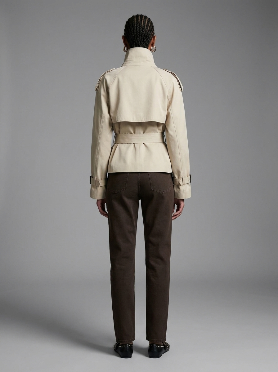 Cropped Belted Trench | Mia