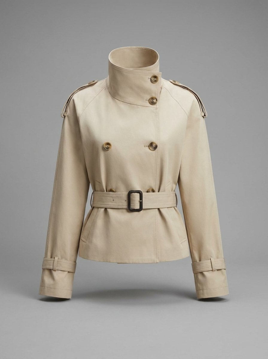 Cropped Belted Trench | Mia