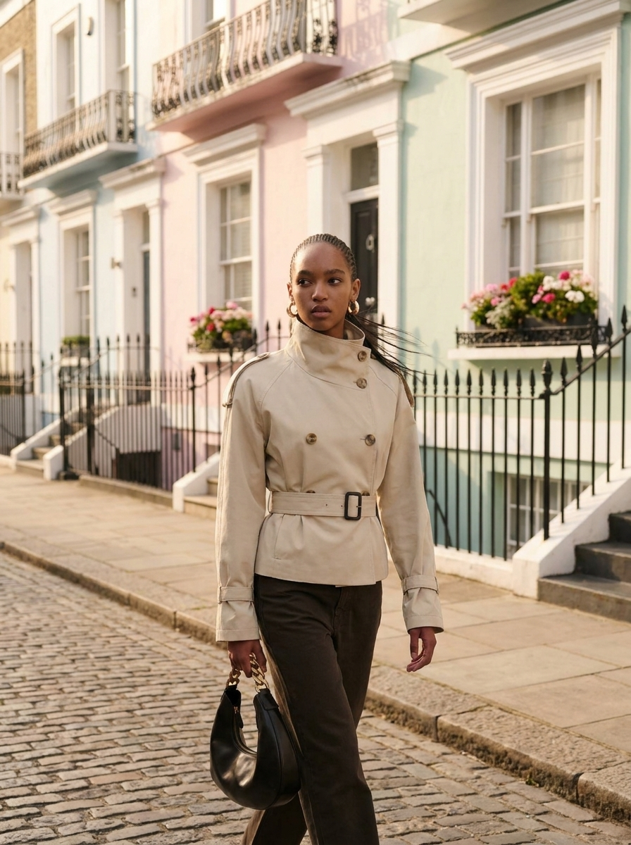 Cropped Belted Trench | Mia