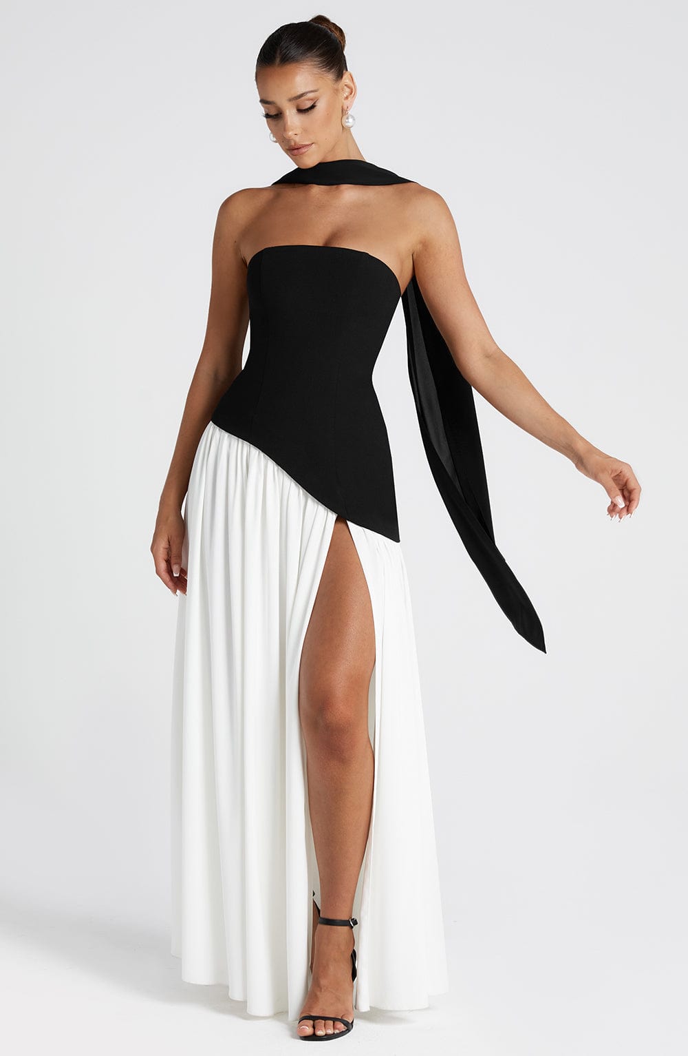 Aveline Split Chiffon Gown
