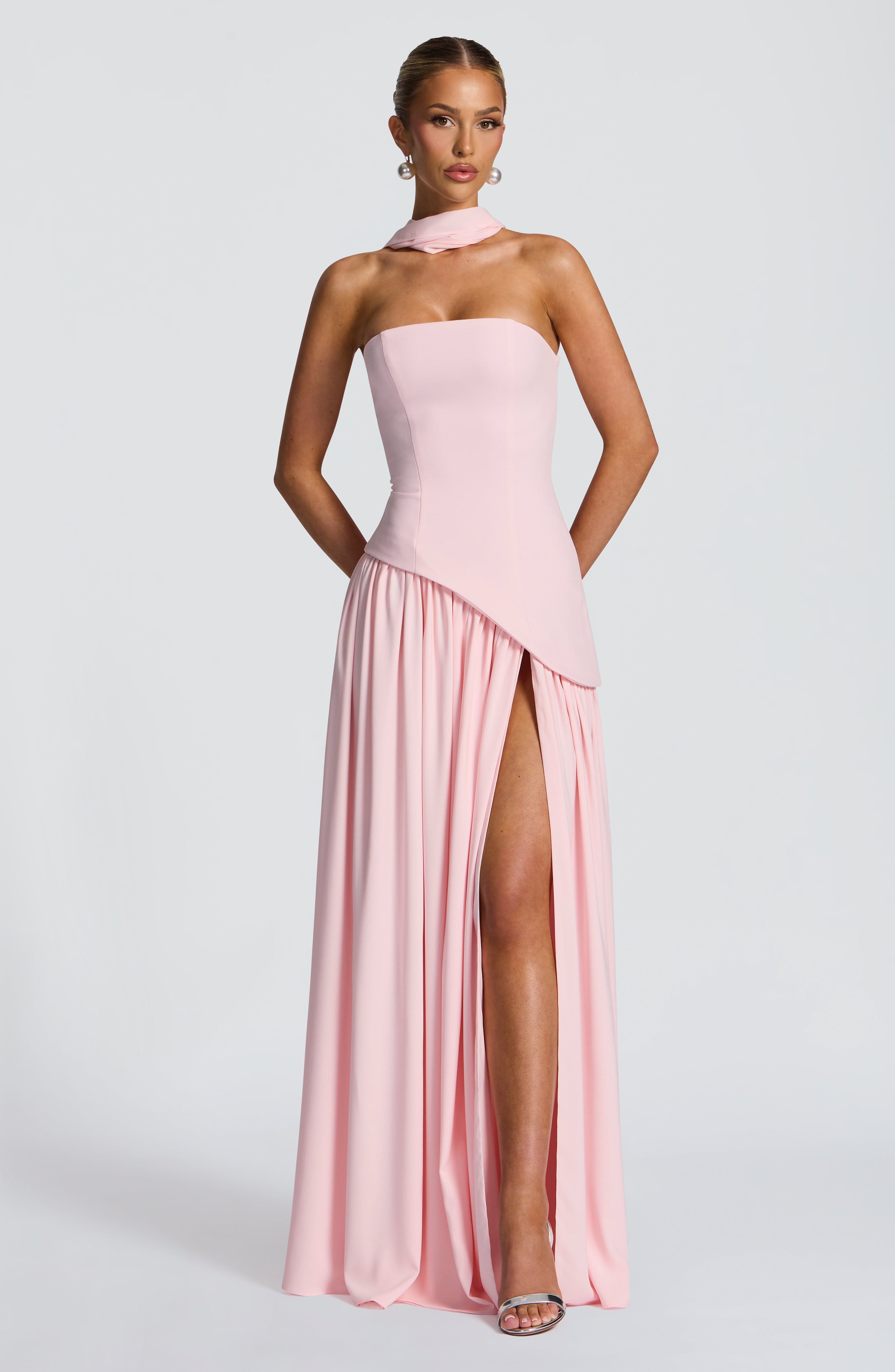 Aveline Split Chiffon Gown