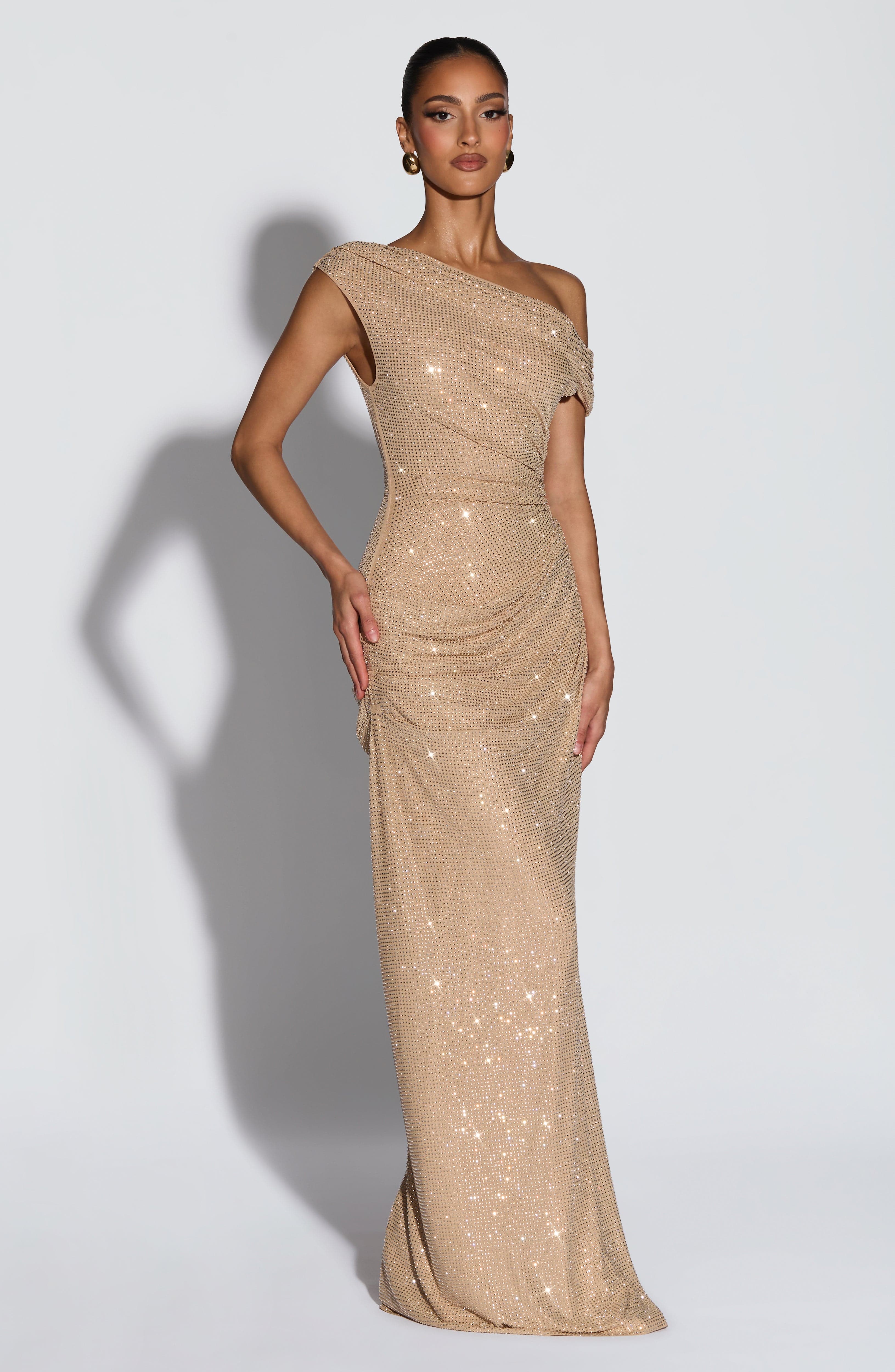 Celeste Rhinestone Maxi Dress