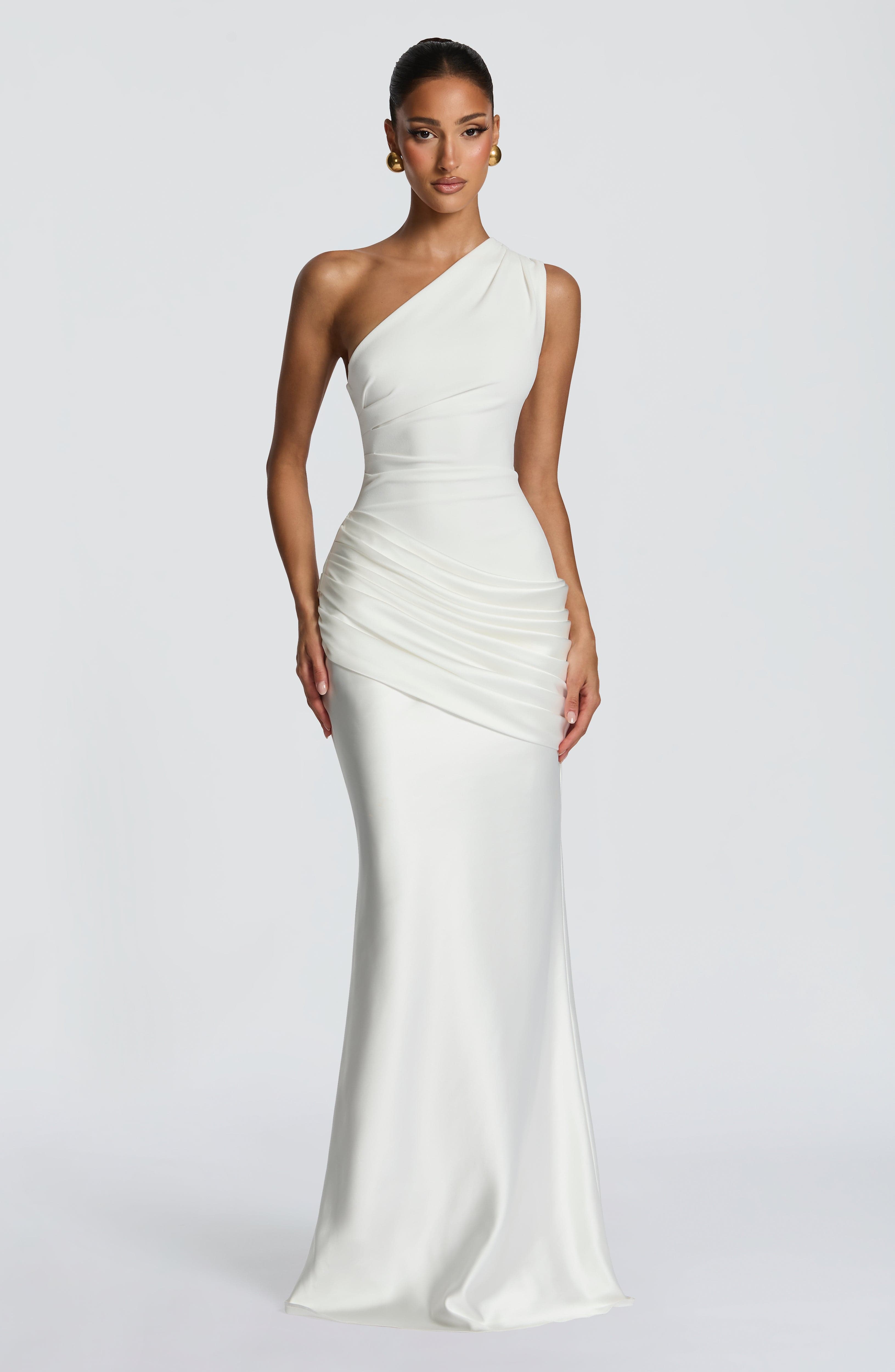 Glacier One Shoulder Gown