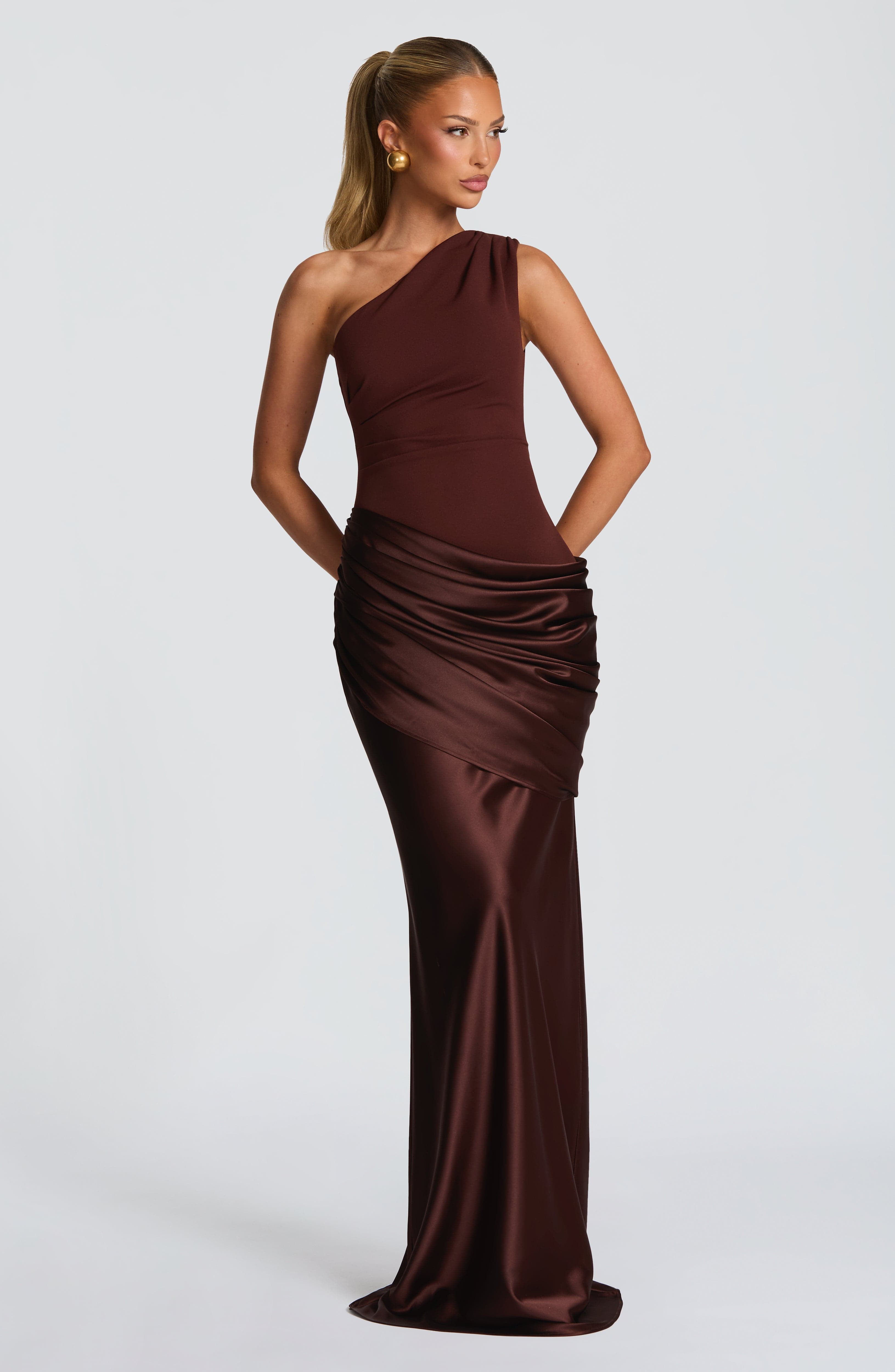 Glacier One Shoulder Gown