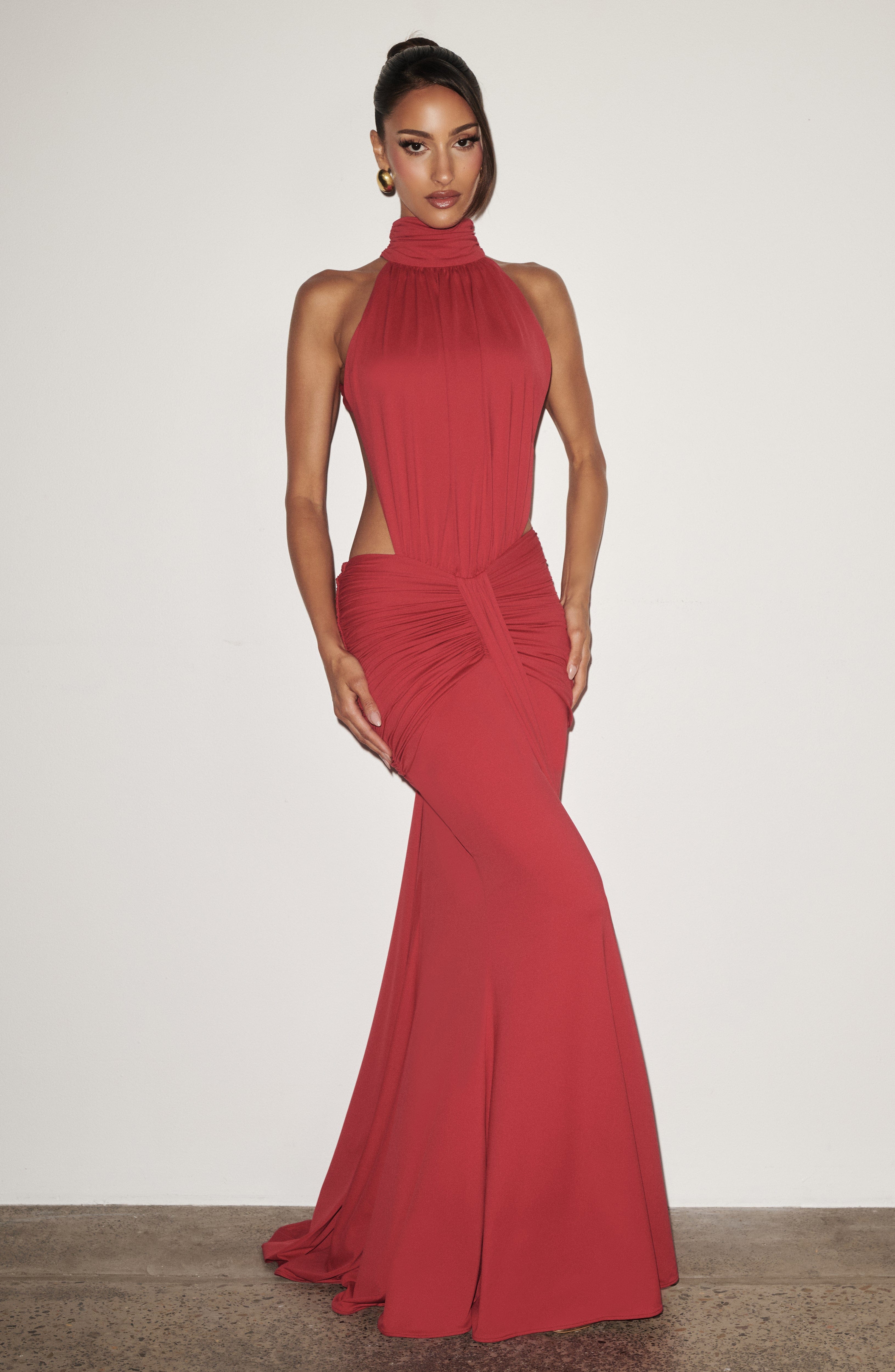 Valencia Ruched Gown Dress